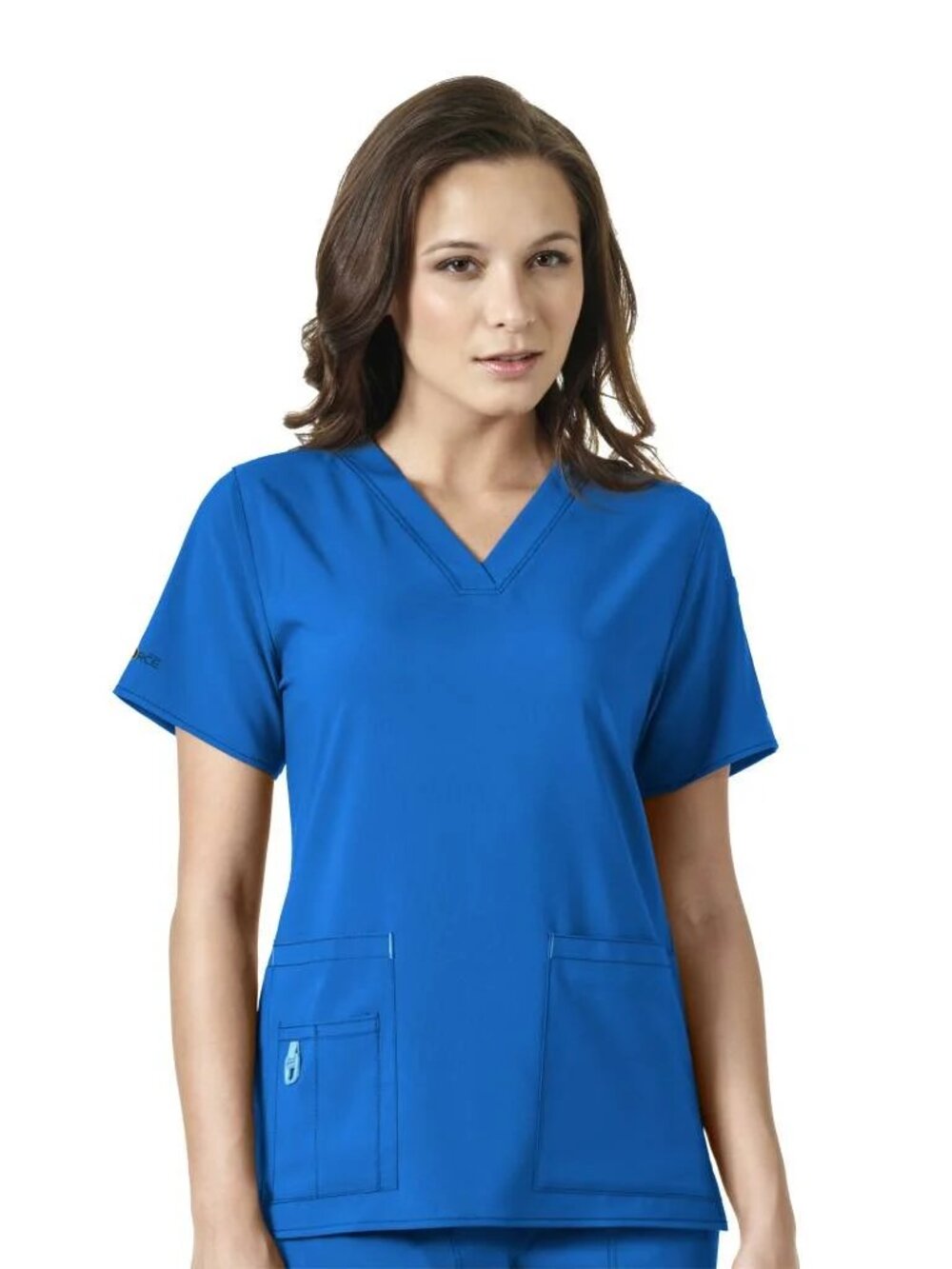 Carhartt Women’s Modern Fit V-Neck Media Scrub Top in Royal Blue- sz M